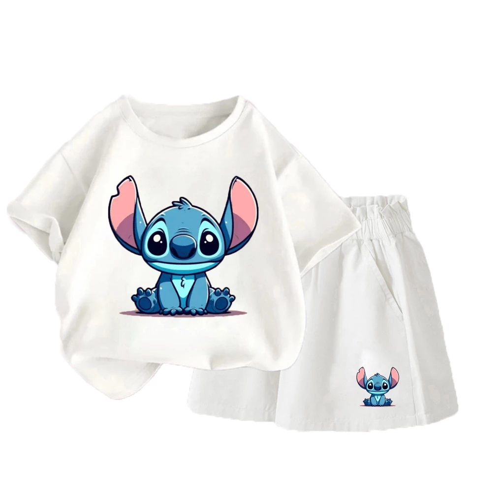 Set Bộ Cộc Tay Phù Hợp Cho Mùa Hè, Hình Gấu Xanh Đáng Yêu Dễ Mặc, Chất Vải Cotton Thoáng Mát (M 17)