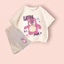 Set Bộ Quần Áo Đáng Yêu Hình Gấu Hồng Lotso Footh, Vải Cotton Mềm Mịn Co Giãn Dành Cho Bé (M 18)