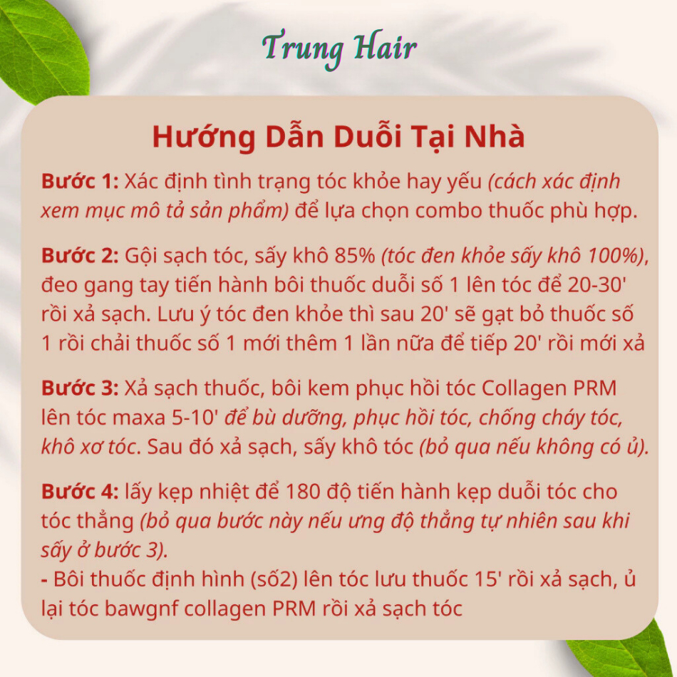 Thuốc duỗi tóc tại nhà không cần kẹp nhiệt, thuốc ép tóc tại nhà đơn giản, hiệu quả | Trunghair