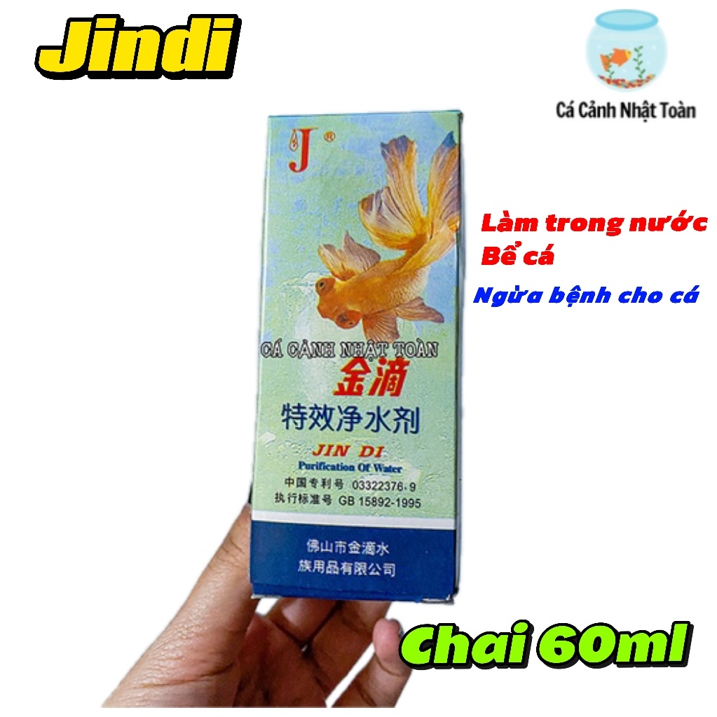 DUNG DỊCH LÀM TRONG NƯỚC HỒ CÁ JINDI PURIFICATION OF WATER 60ML