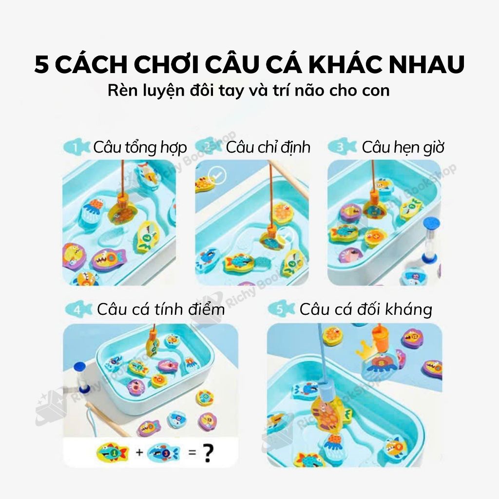 Đồ chơi câu cá nam châm bằng gỗ Mideer Magnetic Fishing Toy