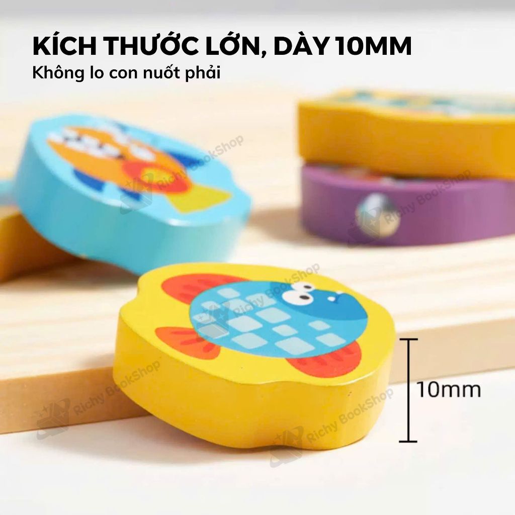 Đồ chơi câu cá nam châm bằng gỗ Mideer Magnetic Fishing Toy
