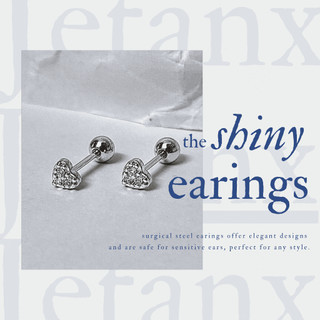 Khuyên Tai Tim MINI HEART BLINK JetanX (1 chiếc)