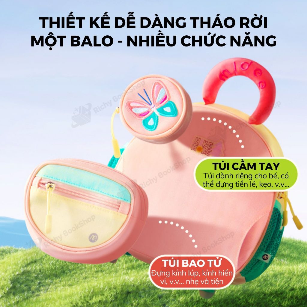 Balo mầm non hình thú đa năng 3 in 1 cho bé - Mideer Outing Kids Backpack