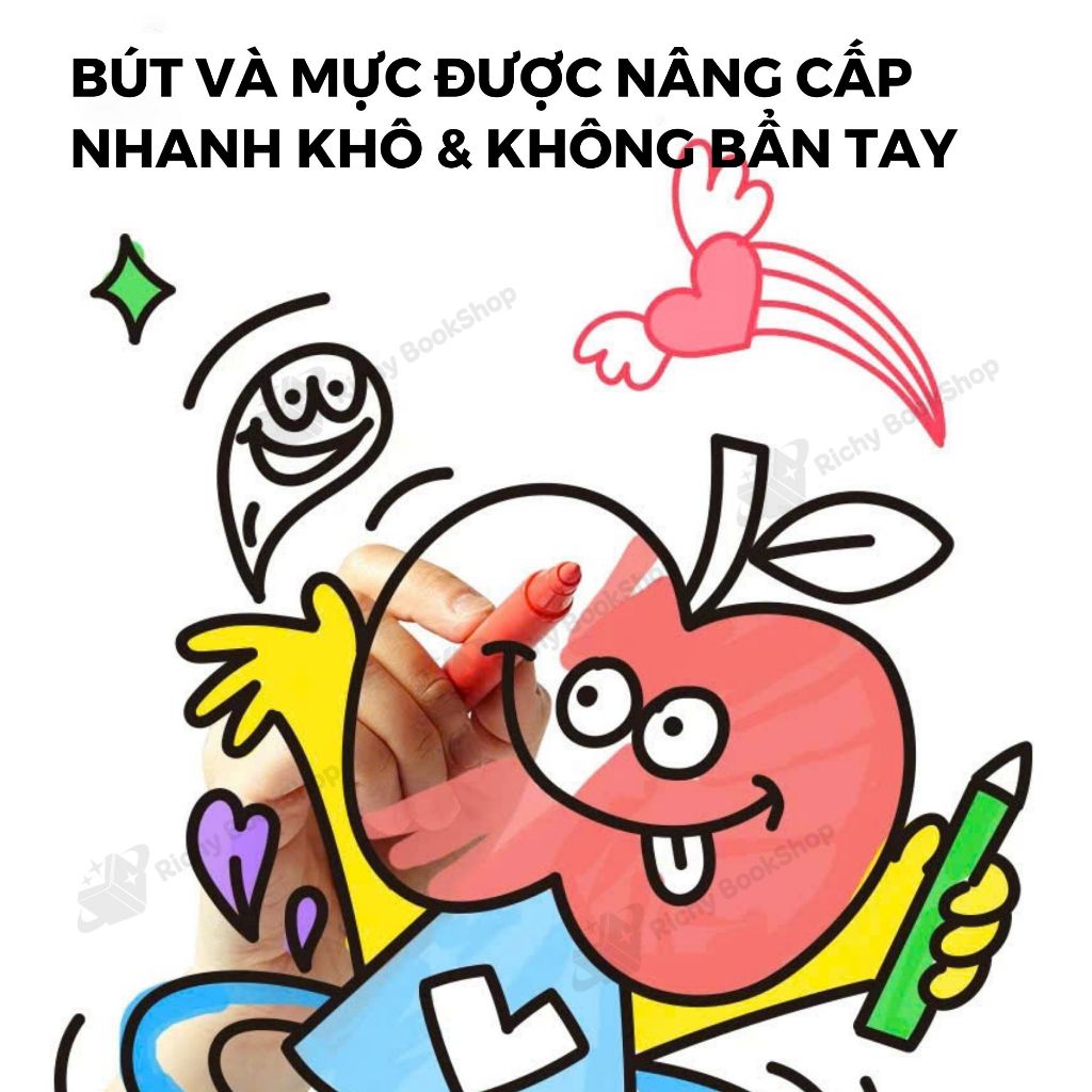 Bút màu acrylic kèm túi xách cho bé tô trên mọi chất liệu, xoá được, an toàn Mideer acrylic Markers