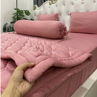 ⚡MUA GIÁ SỈ⚡Trọn Bộ Thun Hàn Quốc Nằm Thoáng Mát, Không Nhăn Xù, Bền Đẹp, Bộ 4, 5 Món Gồm Chăn Bông