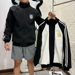 Áo khoác thể thao phối màu, thêu 2 logo, 2 lớp vải dày dặn đứng form, Áo khoác mua đông nam nữ