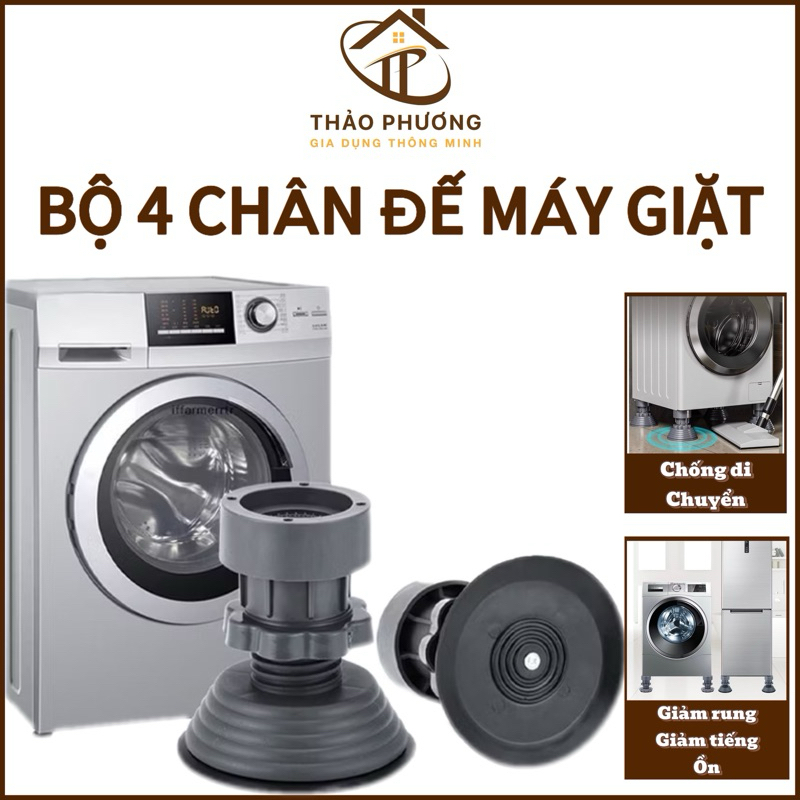 Chân đế máy giặt tăng giảm Bộ 4 chân cho máy giặt, tủ lạnh,tăng giảm chiều cao