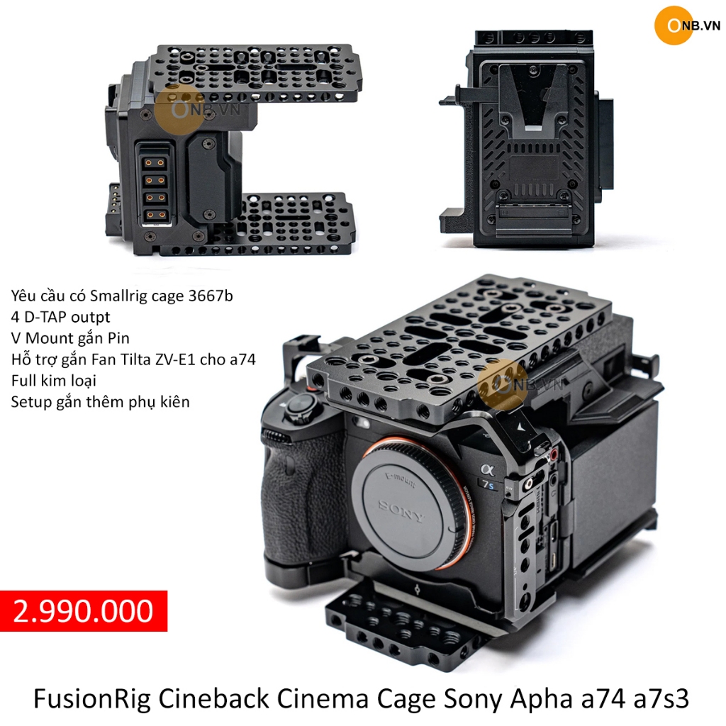 FusionRig Cineback Cinema Cage Sony Apha a74 a7s3 | Shopee Việt Nam