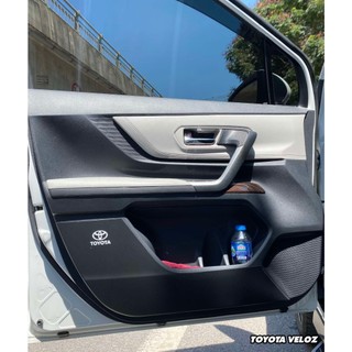 Bộ Dán Chống Xước Tapli Cửa Xe Toyota Veloz - Viền Vân Da Carbon Cao Cấp( tặng 1 bộ gương cầu lồi)