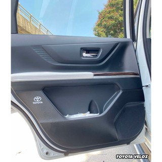 Bộ Dán Chống Xước Tapli Cửa Xe Toyota Veloz - Viền Vân Da Carbon Cao Cấp( tặng 1 bộ gương cầu lồi)
