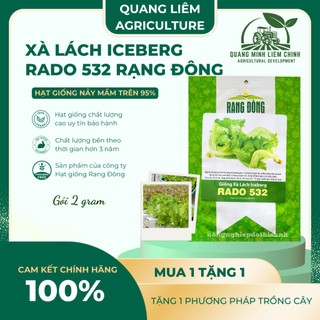 Hạt giống Xà Lách Iceberg Rado 532 (2gram~1000 hạt) nảy mầm tốt, dễ chăm sóc, trồng quanh năm