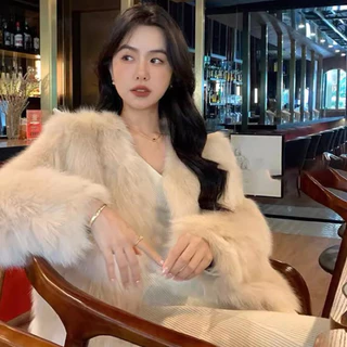 (Sẵn) Áo khoác lông sang chảnh, áo lông hàng loai 1 cao cấp, áo khoác mùa đông mềm mịn chất đẹp
