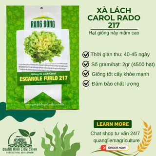 Hạt giống Xà Lách Carol Escarole Furlo 217 (5gram~4500 hạt) dễ chăm sóc, năng suất, trồng quanh năm