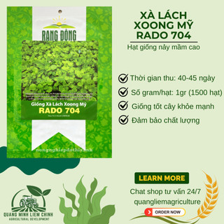 Hạt giống Xà Lách Xoong Rado 704 (1gram~1500 hạt) giàu dinh dưỡng, chịu nhiệt tốt, trồng quanh năm