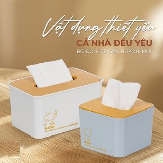 Hộp đựng giấy ăn Hokori hình vuông và hình chữ nhật để bàn tiện dụng