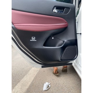 Bộ Dán Chống Xước Tapli Cửa Xe Honda City - Viền Vân Da Carbon Cao Cấp( tặng 1 bộ gương cầu lồi)