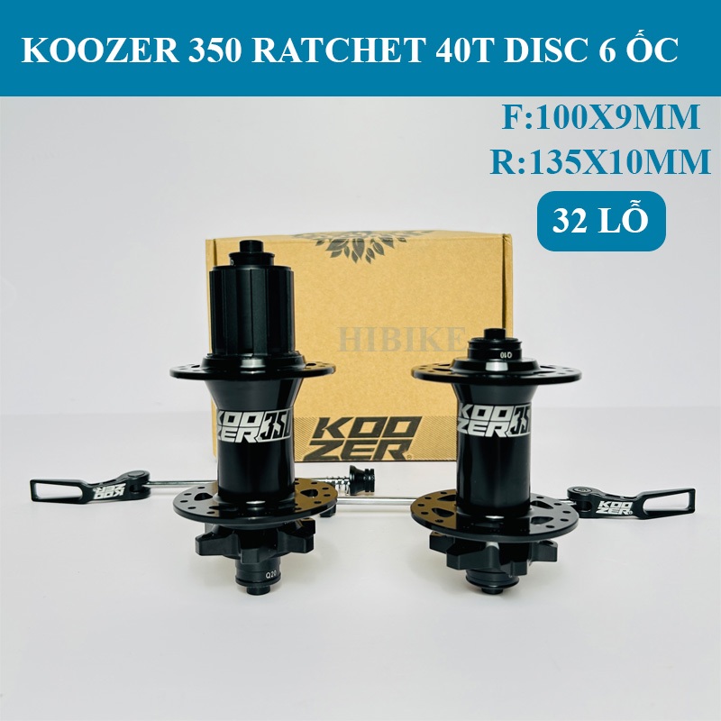 Bộ Hub Xe Đạp Koozer 350 Ratchet 40T Disc 6 Ốc 32 lỗ Moay Ơ Xe Đạp ...
