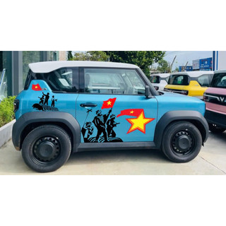 Tem 2 bên Sườn Xe Ô tô VF3 Chiến Thắng ĐIỆN BIÊN PHỦ, Team Decal Oto, Tem 2 bên Sườn Xe Ô tô VF3-Tem 2 bên sườn Cực Chất