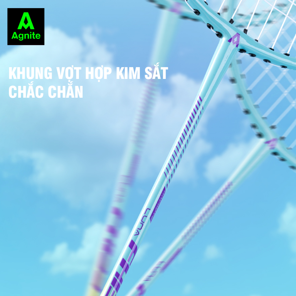 [TẶNG QUÀ] Bộ 2 Vợt Cầu Lông Chính Hãng AGNITE Căng Sẵn Màu Pastel Siêu Nhẹ Phù Hợp Mọi Lứa Tuổi