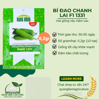 Hạt Giống Bí Đao Chanh Lai F1 RADO 1331 (Gói 0,2gr~10 Hạt) Rạng Đông, Siêu Trái, Trồng Quanh Năm