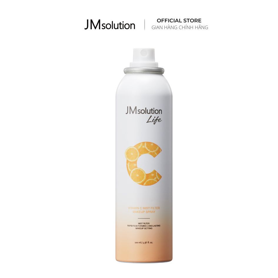 JMsolution Life Xịt Khóa Lớp Trang Điểm Dưỡng Ẩm Da Vitamin C Mist Filter Makeup Spray 100ml