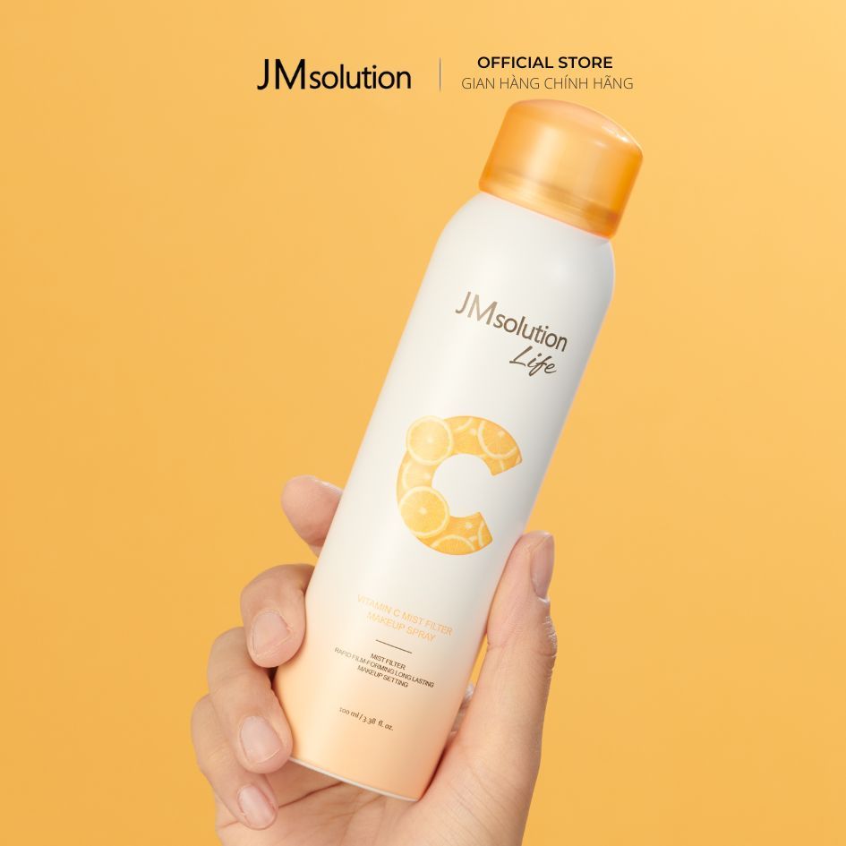 JMsolution Life Xịt Khóa Lớp Trang Điểm Dưỡng Ẩm Da Vitamin C Mist Filter Makeup Spray 100ml