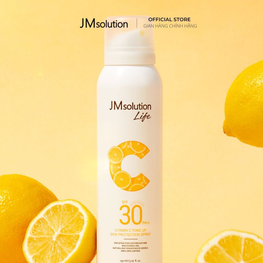JMsolution Life Xịt Dưỡng Thể Chống Nắng Nâng Tông Chính hãng Vitamin C Tone Up Skin Protection Spray 150ml