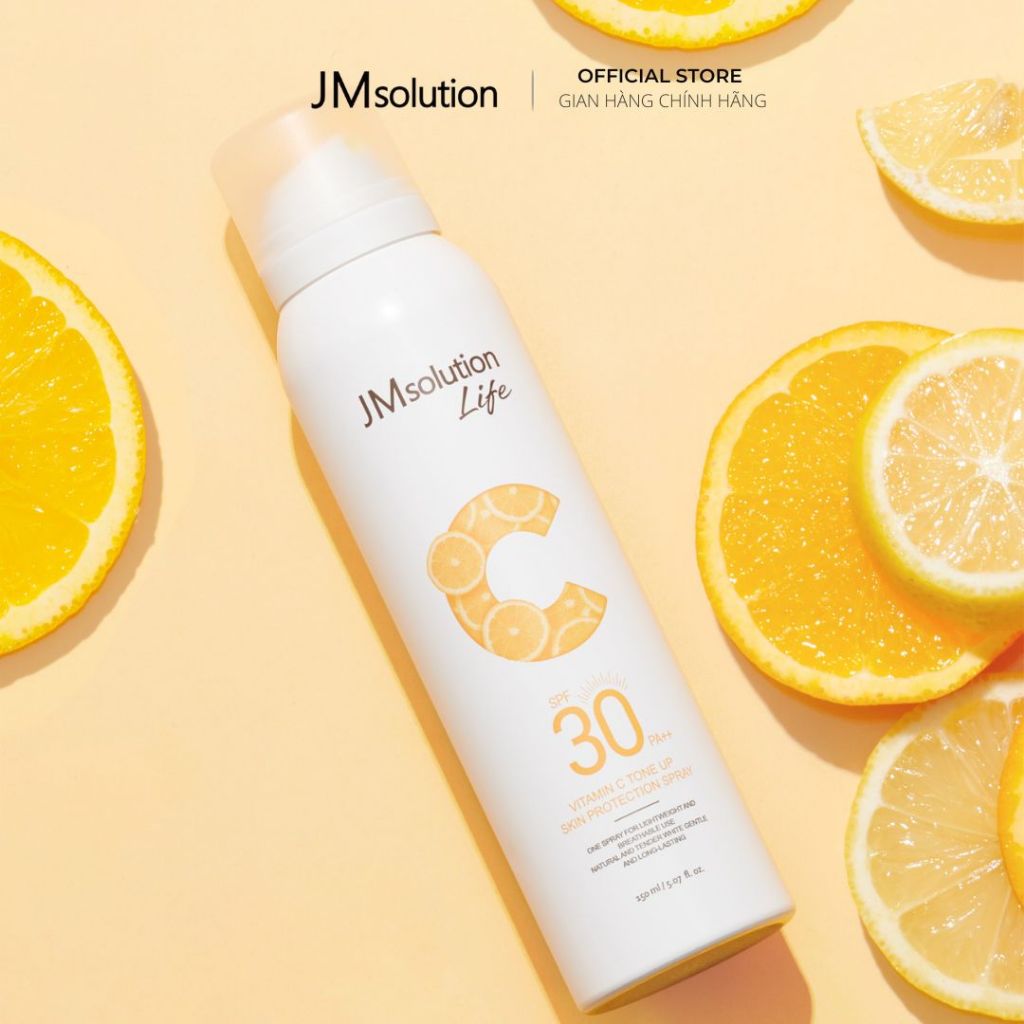JMsolution Life Xịt Dưỡng Thể Chống Nắng Nâng Tông Chính hãng Vitamin C Tone Up Skin Protection Spray 150ml