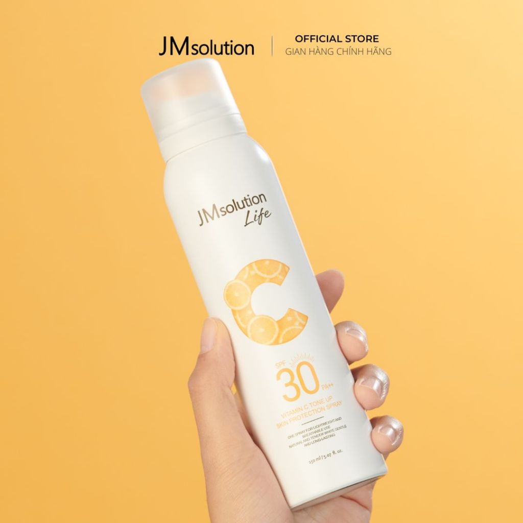 JMsolution Life Xịt Dưỡng Thể Chống Nắng Nâng Tông Chính hãng Vitamin C Tone Up Skin Protection Spray 150ml