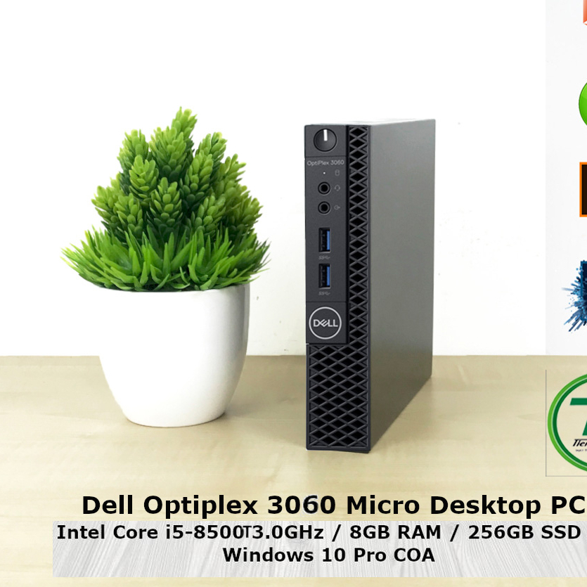 Mini pc Dell micro 3060 intel i7 thế hệ 8 ram 16G ssd nvme 256G ...
