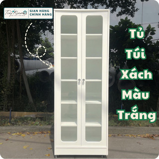 Tủ đựng túi sách, kệ decor đa năng màu trắngTUI899