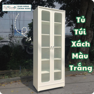Tủ đựng túi sách, kệ decor đa năng màu trắngTUI899