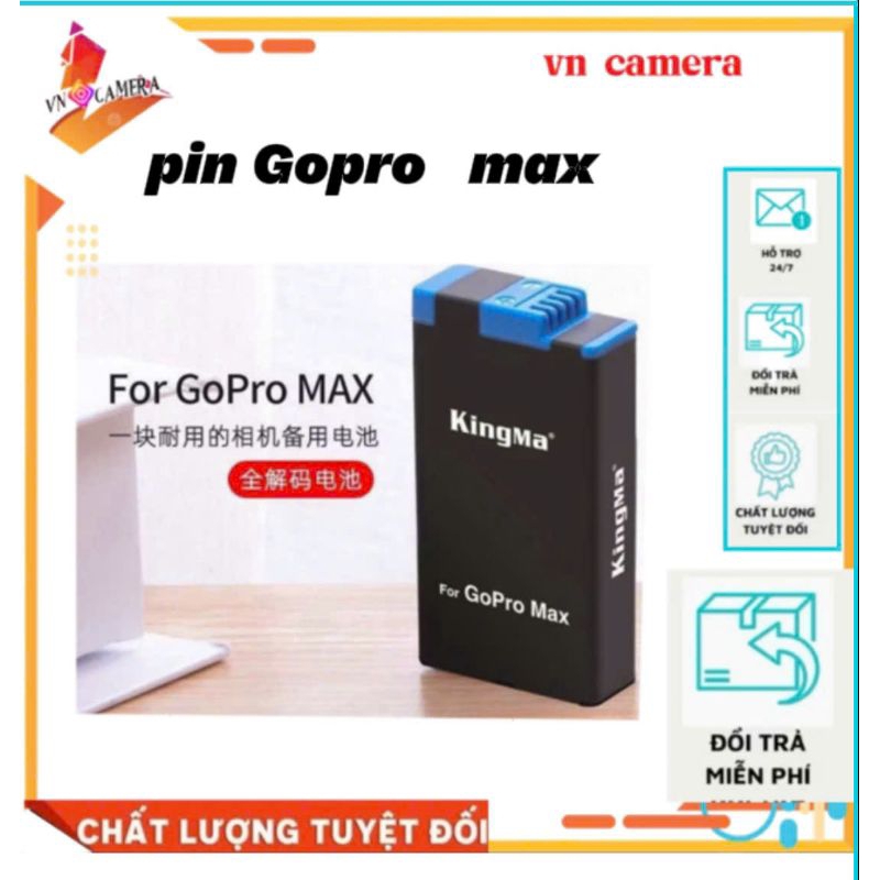 pin máy quay gopro max thay thế pin hãng chất lượng cao pin kingma ...