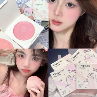 Phấn má dạng kem Cappuvini Vitality Girl Peach Matte Uplifting Color Blush Purple Expanding Color Revealing Tender Rouge
