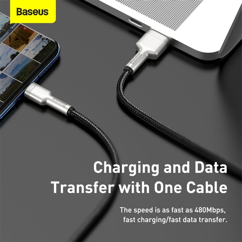 Dây cáp sạc & truyền dữ liệu Baseus Cafule 66W USB to Type-C kim loại cao cấp
