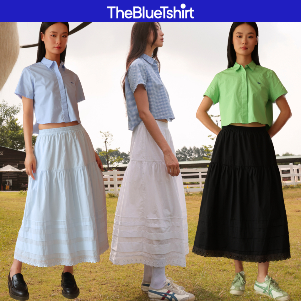 Ảnh TheBlueTshirt - Chân váy maxi xếp ly xoè dáng dài cho nữ - Boho Maxi Skirt Eco Cotton - Women 1