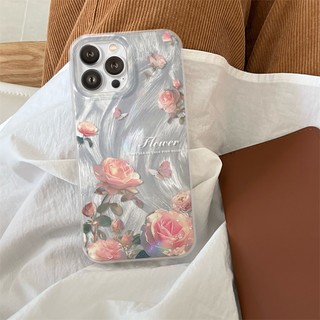 Ốp Lưng iPhone Spring Flower Ánh Bạc, Chống Sốc, Bảo Vệ Camera - iP X/XS/XR/11/12/13/14/15/16/17/Plus/Air/Pro/Max