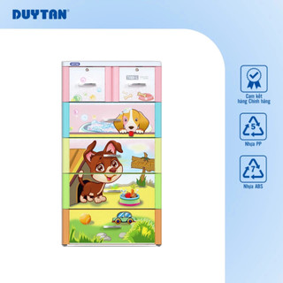 Tủ Tabi-L 5 tầng DUY TÂN nhựa PP/ABS, bao gồm 4 hộc lớn và 2 hộc nhỏ, tủ quần áo đa năng, tiện lợi