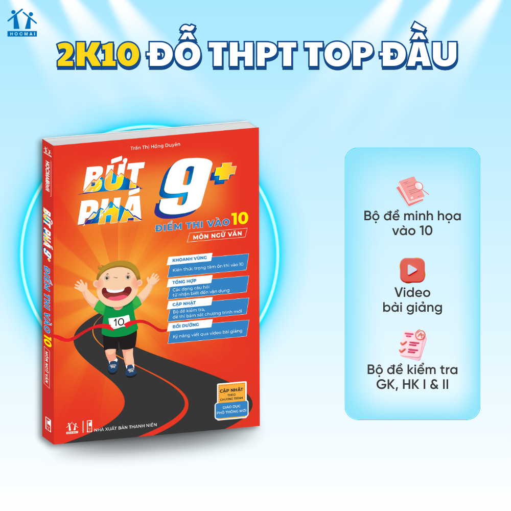Ảnh Sách Bứt phá 9+ điểm thi vào 10 môn Ngữ văn - Tổng ôn và luyện đề - HOCMAI 1