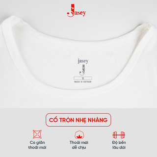 Áo thun nữ basic dáng ôm JASEY, áo phông chất vải thun gân co giản mát mẻ mã 3152