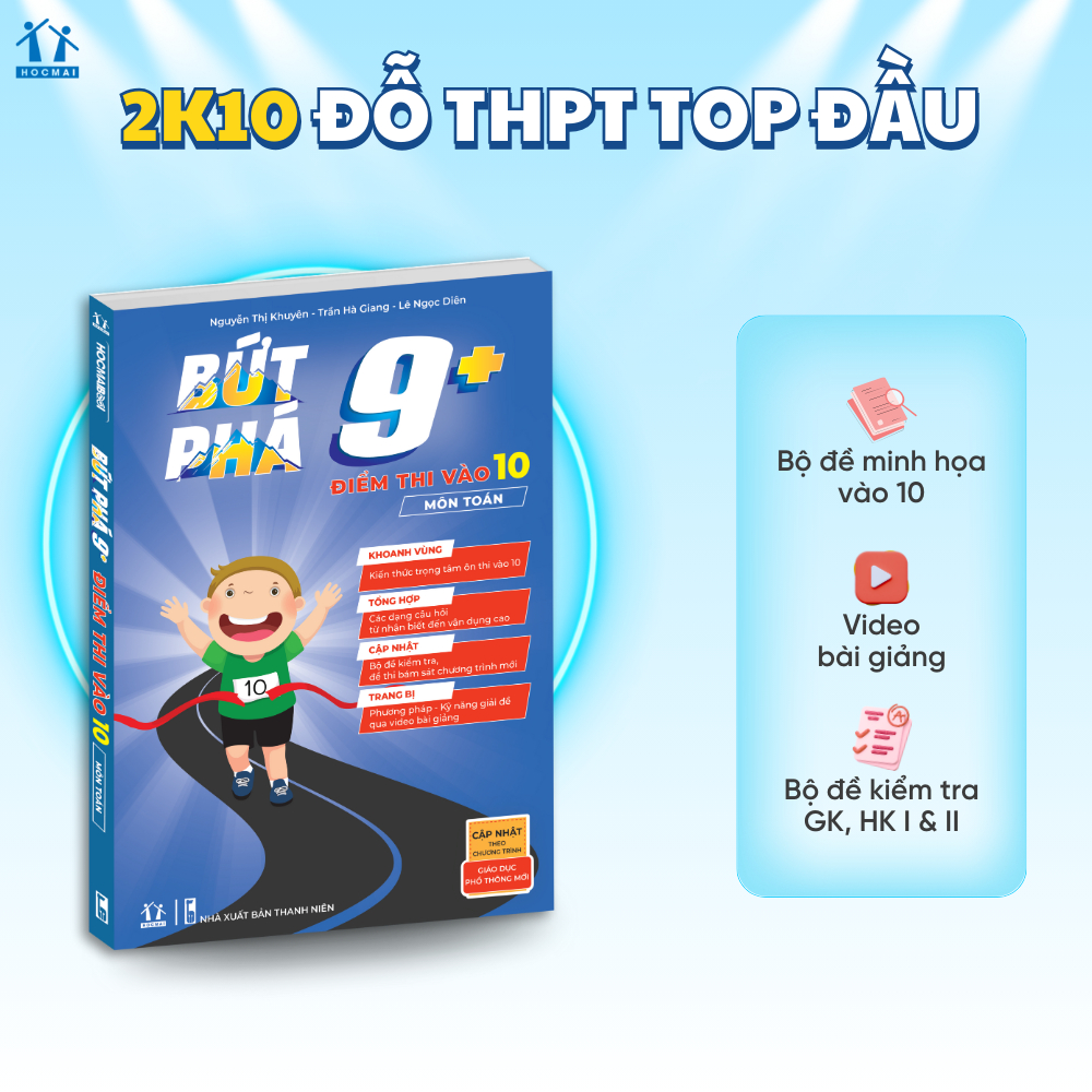 Ảnh Sách Bứt phá 9+ điểm thi vào 10 môn Toán - Tổng ôn và luyện đề - HOCMAI 1