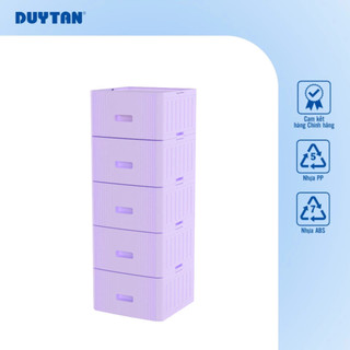 Tủ lắp ghép MatsuLock 5 ngăn DUY TÂN nhựa PP/ABS, 5 hộc tủ tháo lắp linh hoạt, tủ quần áo đa năng, tiện lợi