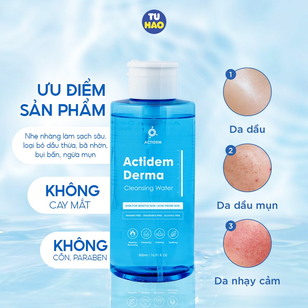 Ảnh Nước Tẩy Trang Actidem Derma Cleansing Water 500ml - Từ Hảo 2