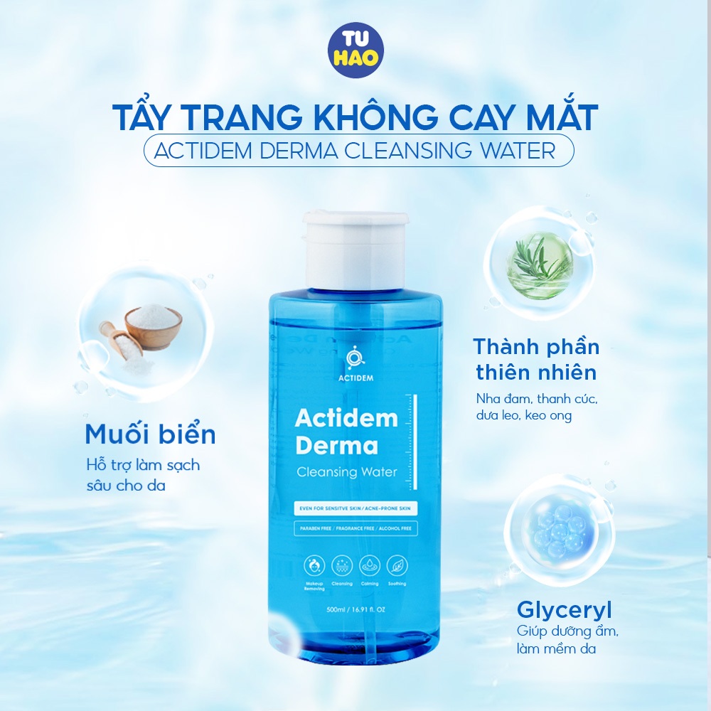 Ảnh Nước Tẩy Trang Actidem Derma Cleansing Water 500ml - Từ Hảo 1