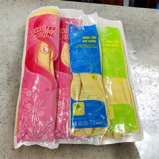Găng tay cao su rửa chén bát, giặt đồ, Bao tay cao su nhiều size
