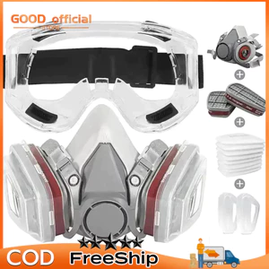 Trọn Bộ Mặt Nạ 6200 7 Chi Tiết, Phun Sơn, Hóa Chất, Trừ Sâu, Sử Dụng Nghề Mộc, Xi Măng-Chất lượng cao