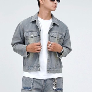 Áo Khoác Jean Bò Denim jacket nam nữ form Boxy Unisex Avocado wash màu xanh đen retro cao cấp bigsize