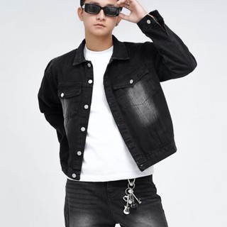 Áo Khoác Jean Bò Denim jacket nam nữ form Boxy Unisex Avocado wash màu xanh đen retro cao cấp bigsize