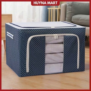 TỦ KHUNG THÉP,  (hàng loại 1) túi đựng quần áo chăn màn khung thép dày 3mm vải oxford cỡ lớn 66l, gấp gọn tiện lợi TD99